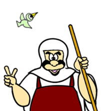 A samurai and his party sticker #15828434