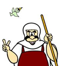 A samurai and his party sticker #15828434