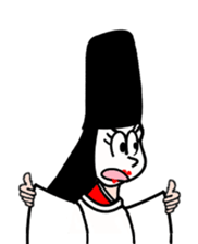 A samurai and his party sticker #15828441