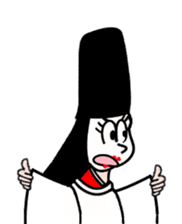 A samurai and his party sticker #15828441