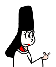 A samurai and his party sticker #15828442