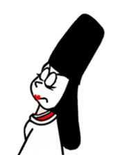 A samurai and his party sticker #15828447