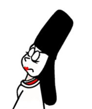 A samurai and his party sticker #15828447