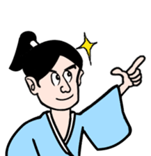 A samurai and his party sticker #15828448