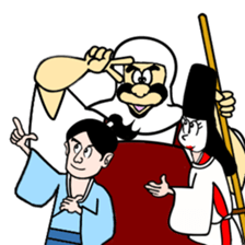 A samurai and his party sticker #15828449