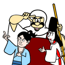 A samurai and his party sticker #15828449