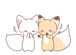 moving fox (for spring) sticker #15828475