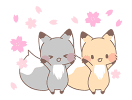 moving fox (for spring) sticker #15828478