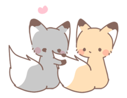 moving fox (for spring) sticker #15828481