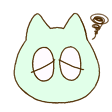 Facial expression cat sticker #15828732