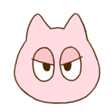 Facial expression cat sticker #15828733