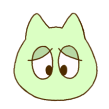 Facial expression cat sticker #15828734