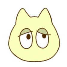 Facial expression cat sticker #15828736