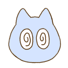 Facial expression cat sticker #15828737