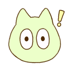 Facial expression cat sticker #15828739