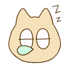 Facial expression cat sticker #15828742