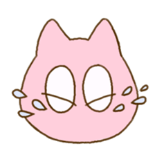 Facial expression cat sticker #15828743