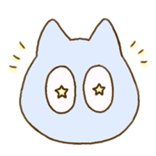 Facial expression cat sticker #15828744
