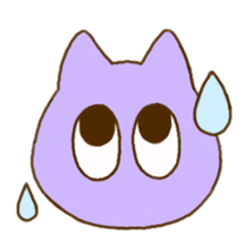 Facial expression cat sticker #15828745