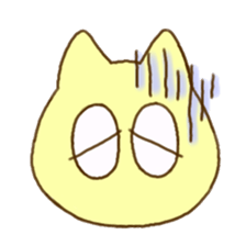 Facial expression cat sticker #15828748