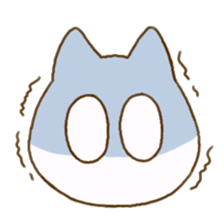 Facial expression cat sticker #15828750