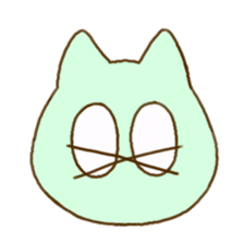Facial expression cat sticker #15828755