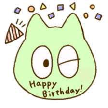 Facial expression cat sticker #15828764