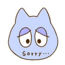 Facial expression cat sticker #15828765