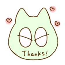 Facial expression cat sticker #15828766