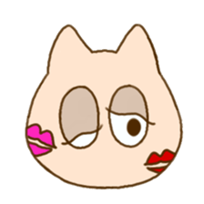 Facial expression cat sticker #15828769
