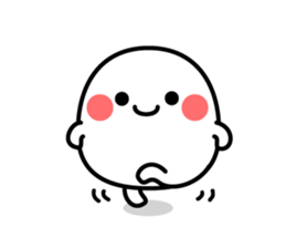 White and mysterious creature sticker #15829522