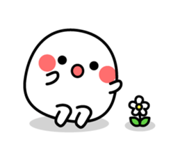 White and mysterious creature sticker #15829530