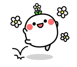 White and mysterious creature sticker #15829532