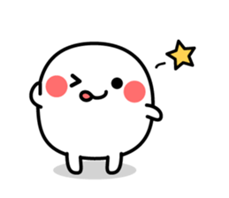White and mysterious creature sticker #15829533