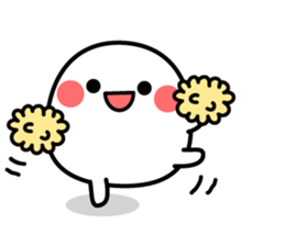 White and mysterious creature sticker #15829536