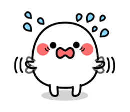 White and mysterious creature sticker #15829538