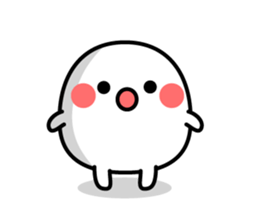 White and mysterious creature sticker #15829542