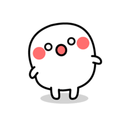 White and mysterious creature sticker #15829543