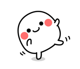 White and mysterious creature sticker #15829547