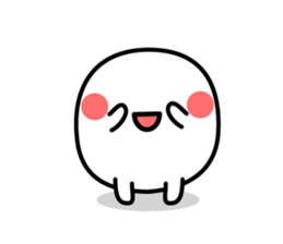 White and mysterious creature sticker #15829548