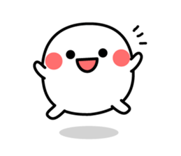 White and mysterious creature sticker #15829549