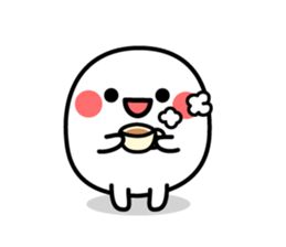 White and mysterious creature sticker #15829550