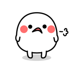 White and mysterious creature sticker #15829551