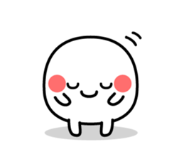 White and mysterious creature sticker #15829553