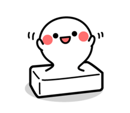 White and mysterious creature sticker #15829556