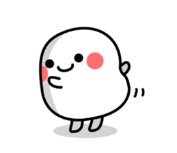 White and mysterious creature sticker #15829557