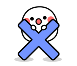 White and mysterious creature sticker #15829559