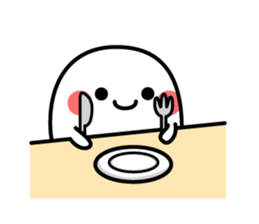 White and mysterious creature sticker #15829560