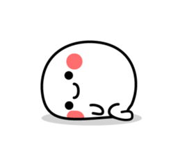 White and mysterious creature sticker #15829561