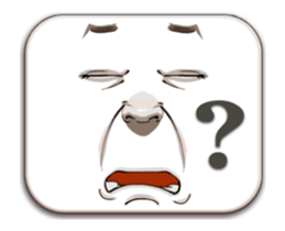 Man's Facial Expression sticker #15830393